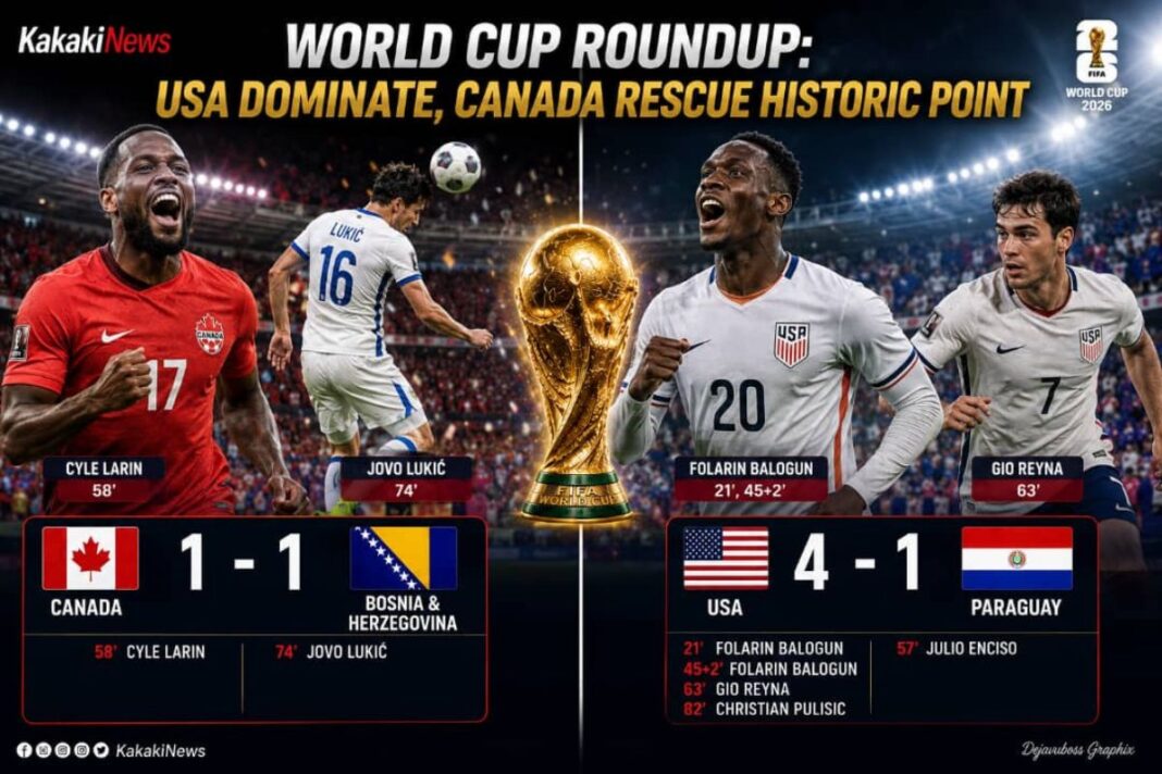 Canada Earn Historic Point as USA Make Statement With Dominant Win Over Paraguay Category: FIFA World Cup 2026 Canada Earn Historic Point as USA Make Statement With Dominant Win Over Paraguay Category: FIFA World Cup 2026