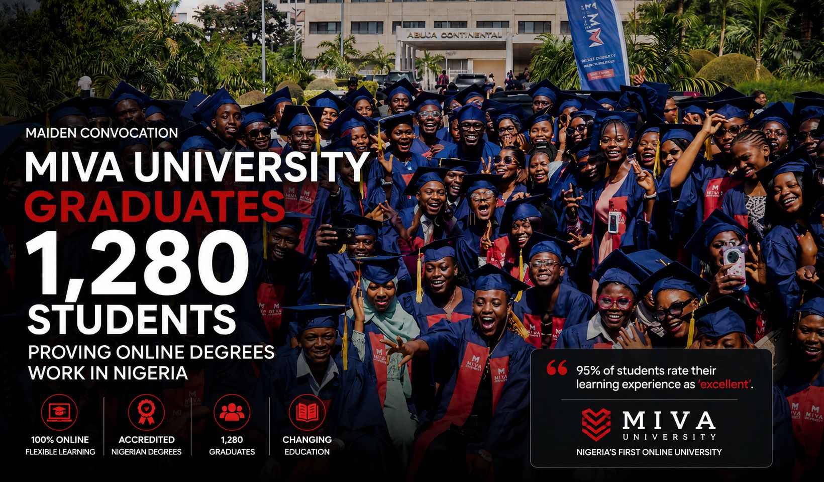 Miva University Graduates 1,280 Students, Proving Online Degrees Work in Nigeria 1 Photo Credit: Miva Open University (Official Convocation Gallery)