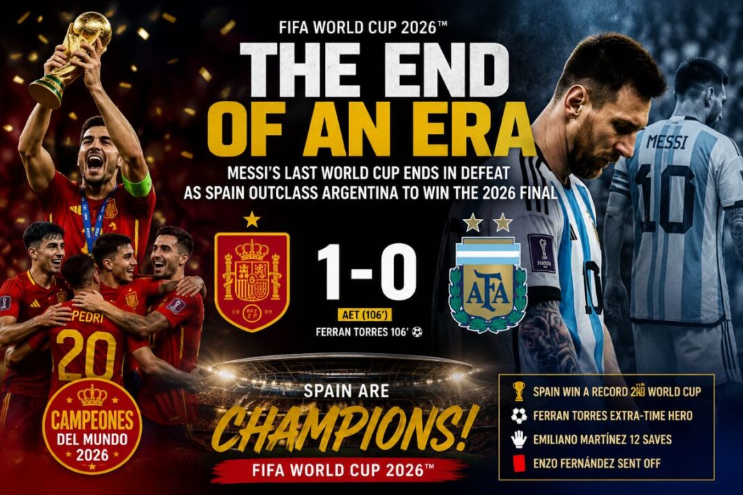 The End of an Era: Messi’s Last World Cup Ends in Defeat as Spain Outclass Argentina to Win the 2026 Final The End of an Era: Messi's Last World Cup Ends in Defeat as Spain Outclass Argentina to Win the 2026 Final