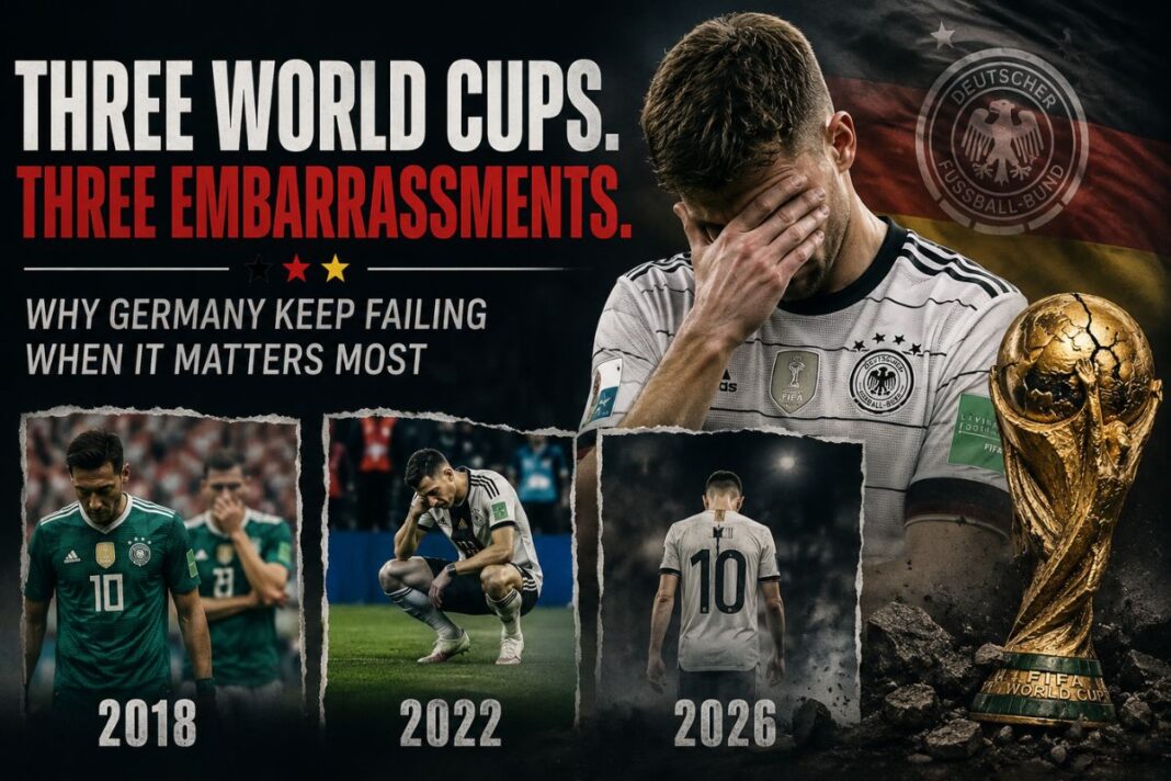 Three World Cups. Three Embarrassments. Why Germany Keep Failing When It Matters Most Three World Cups. Three Embarrassments. Why Germany Keep Failing When It Matters Most
