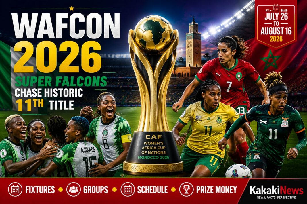 WAFCON 2026: Fixtures, Groups, Schedule and Nigeria's Road to an 11th African Title