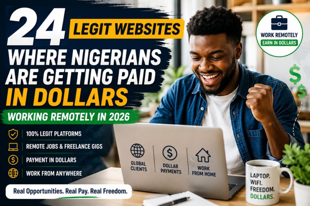 24 Legit Websites Where Nigerians Are Getting Paid in Dollars Working Remotely 24 Legit Websites Where Nigerians Are Getting Paid in Dollars Working Remotely